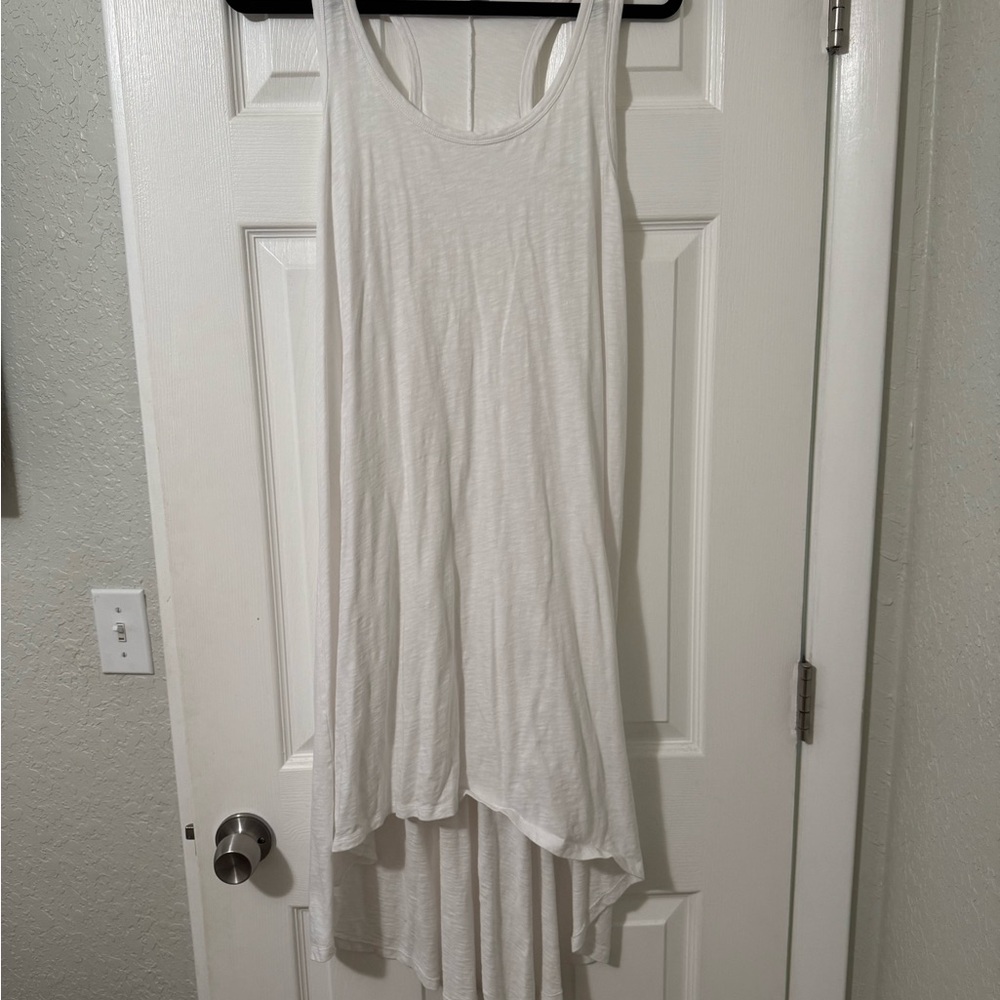 J. Crew White High Low Sleeveless Dress
